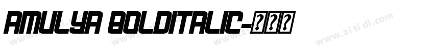 Amulya BoldItalic字体转换